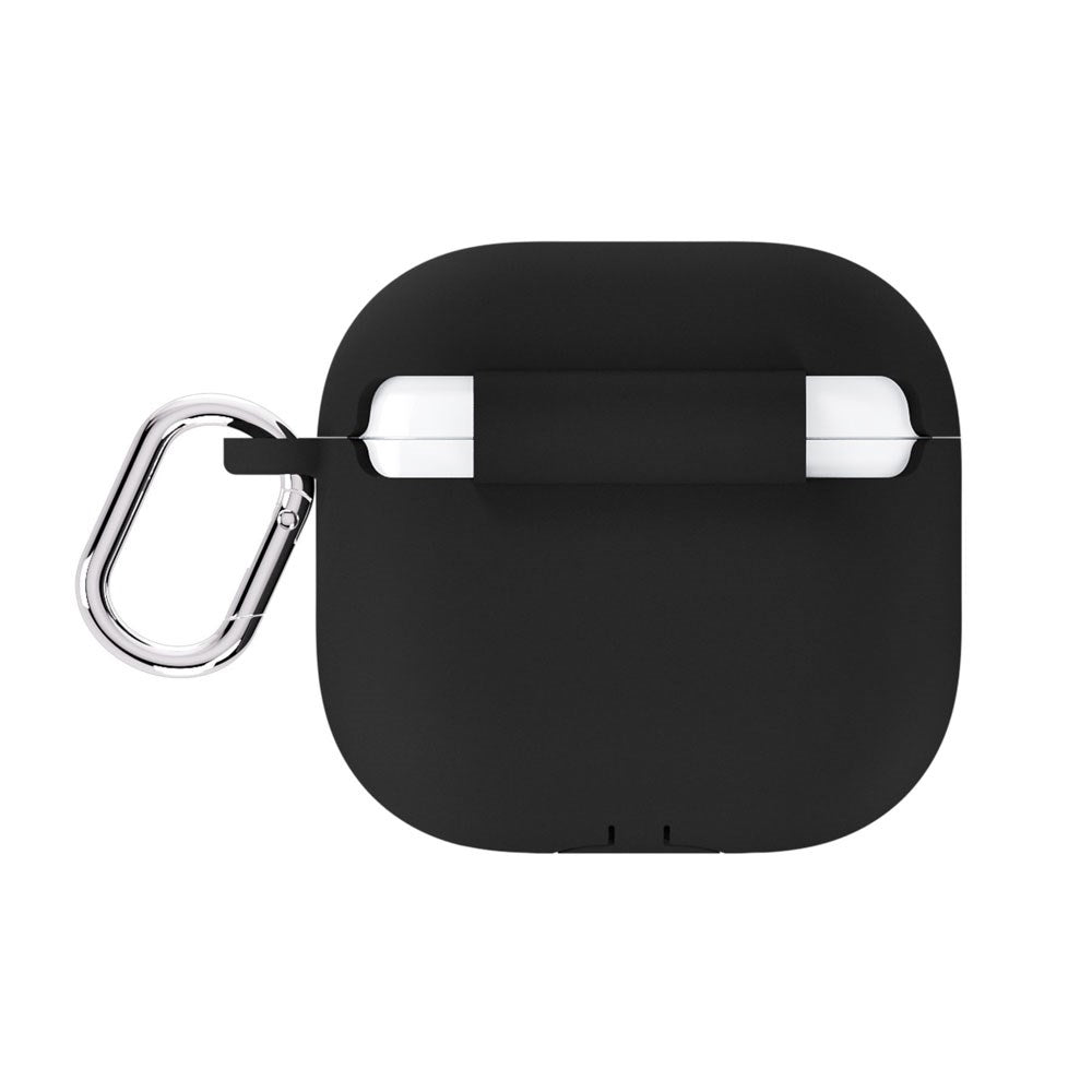 Apple AirPods (4. Gen.) Holdit Silicone Cover m. Karabinhage - Black