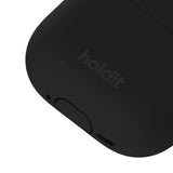 Apple AirPods (4. Gen.) Holdit Silicone Cover m. Karabinhage - Black