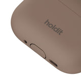 Apple AirPods Pro (3. Gen.) Holdit Silicone Cover m. Karabinhage - Mocha Brown