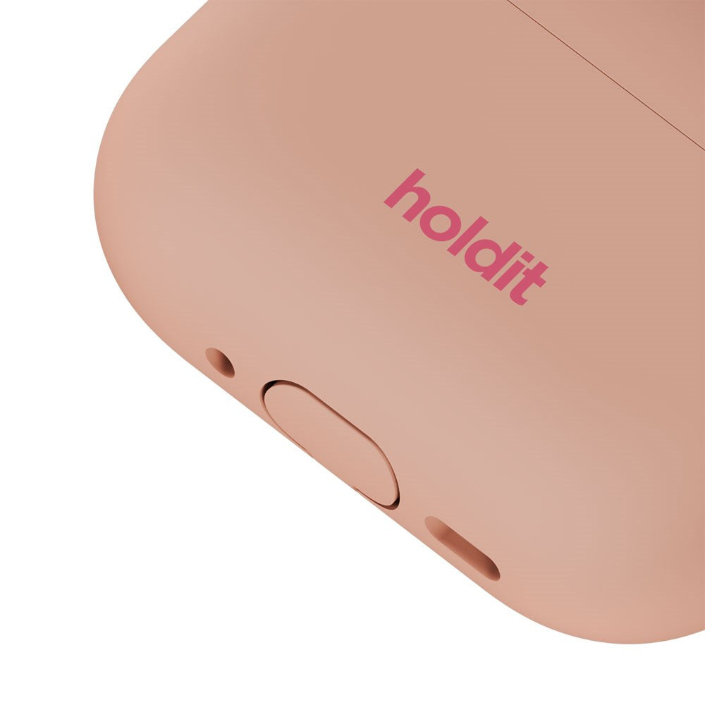 Apple AirPods Pro (3. Gen.) Holdit Silicone Cover m. Karabinhage - Bare Pink