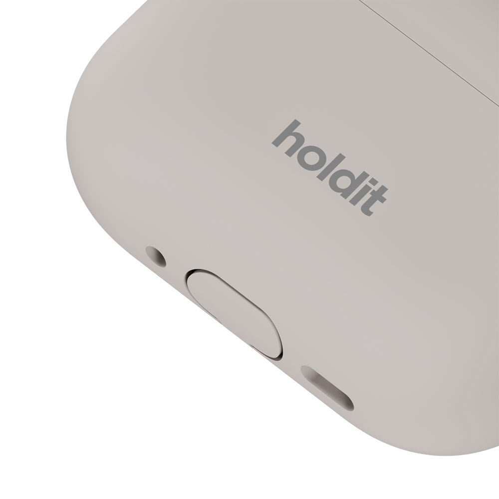 Apple AirPods Pro (3. Gen.) Holdit Silicone Cover m. Karabinhage - Wool Gray