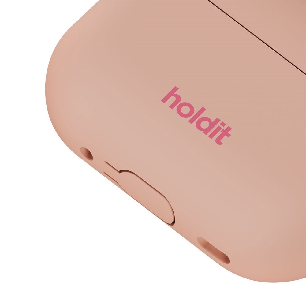 Apple AirPods Pro (1. & 2. Gen.) Holdit Silicone Cover m. Karabinhage - Bare Pink