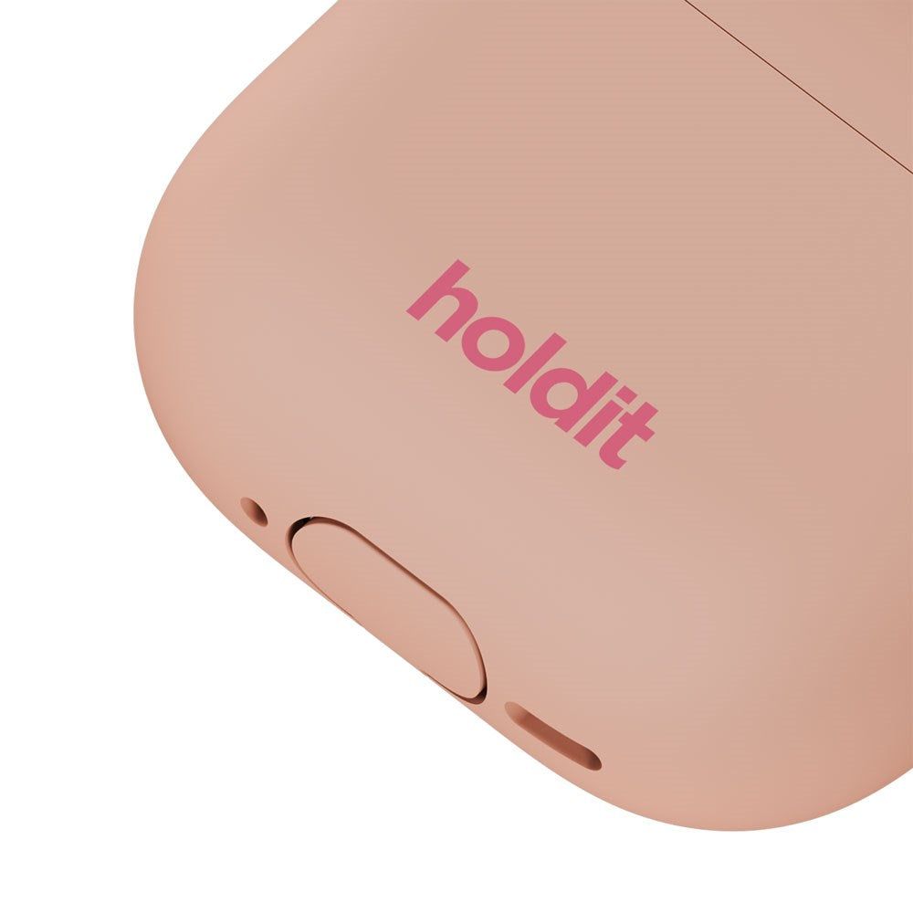 Apple AirPods (4. Gen.) Holdit Silicone Cover m. Karabinhage - Bare Pink