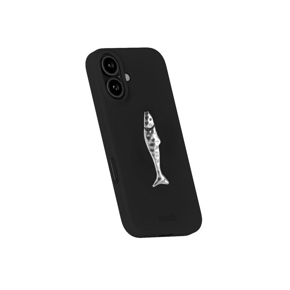Holdit Stainless Steel Metal Sticker - Fish - Sølv