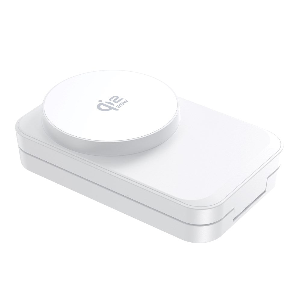 Smartline Foldbar 3-in-1 25W Trådløs Oplader m. Qi2 - Hvid