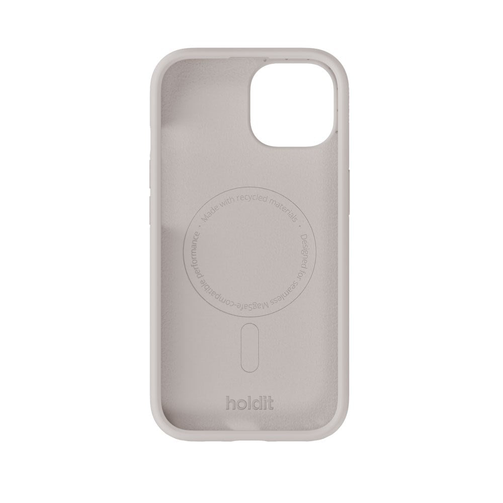 iPhone 15 / 14 / 13 Holdit Soft Touch MagSafe Silikone Mobil Cover - Wool Gray