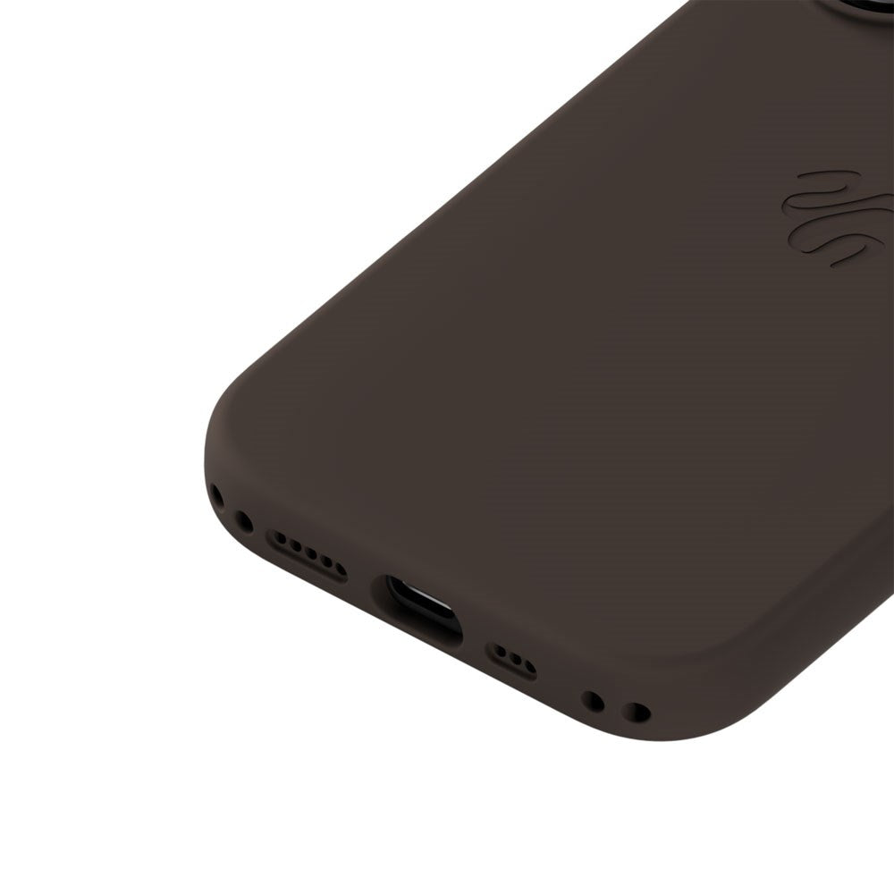 iPhone 16 Holdit Soft Touch MagSafe Silikone Mobil Cover - Chocolate