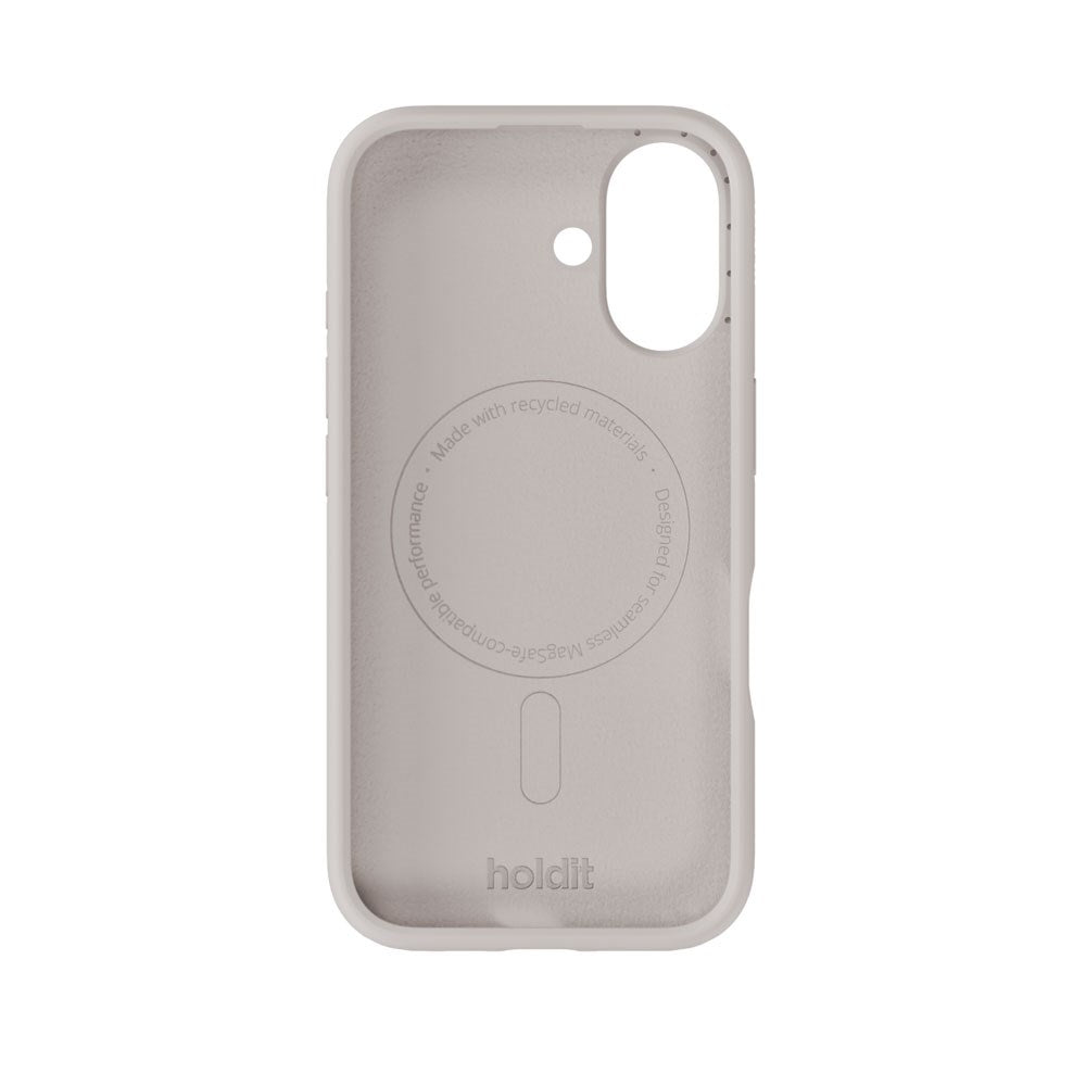 iPhone 16 Holdit Soft Touch MagSafe Silikone Mobil Cover - Wool Gray