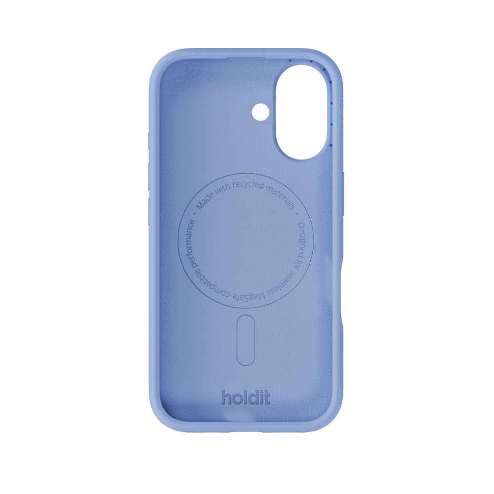 iPhone 16 Holdit Soft Touch MagSafe Silikone Mobil Cover - Soft Cobalt