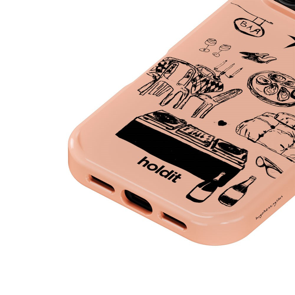 iPhone 17 Pro Holdit Graphic Print Cover - Bare Pink