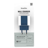Smartline Vægoplader m. 1 x USB-C - 20W - Mørkeblå