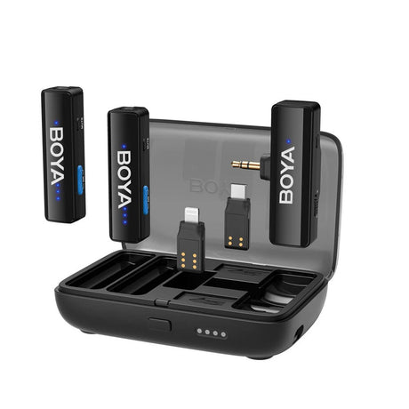 BOYA BOYALINK Trådløst Mikrofon - Lightning / USB-C / 3.5mm Minijack - Sort