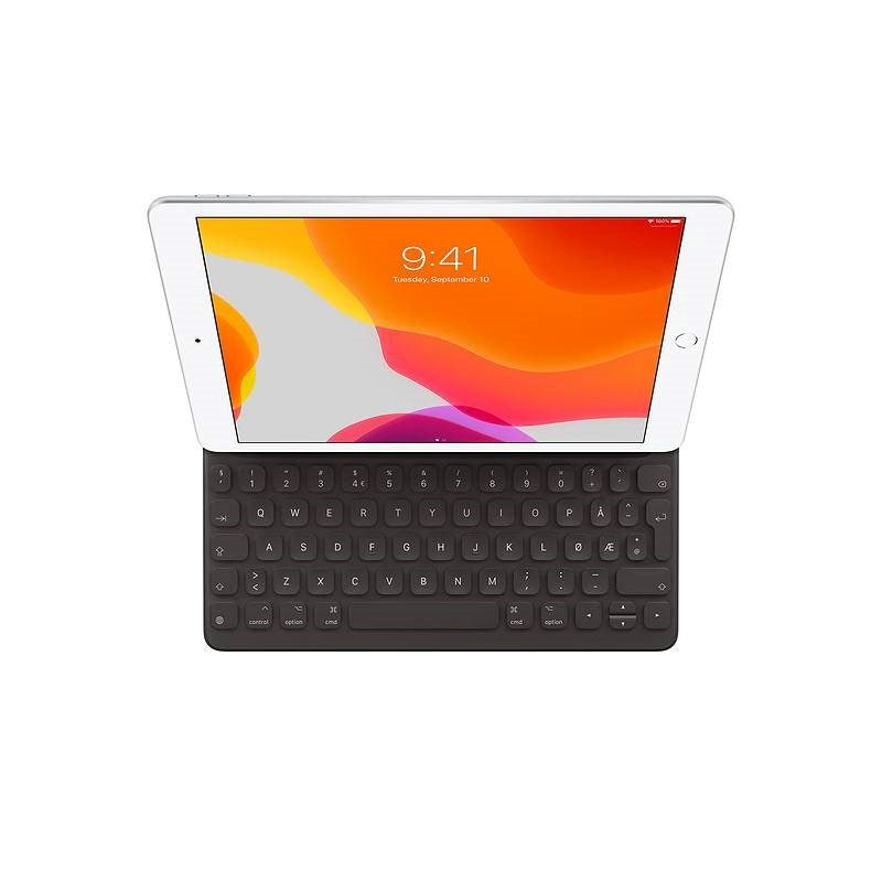 iPad 10.2" (2021 / 2020 / 2019) / Air (2019) / Pro 10.5" Apple Cover med Indbygget Tastatur - Norsk Tastatur - Sort