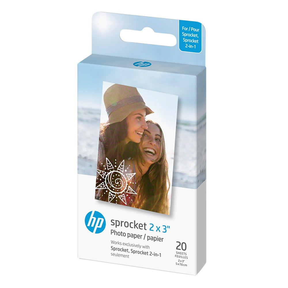 HP Sprocket / Spocket 2-i-1 Fotopapir 5 x 7,6 cm - 20 stk.