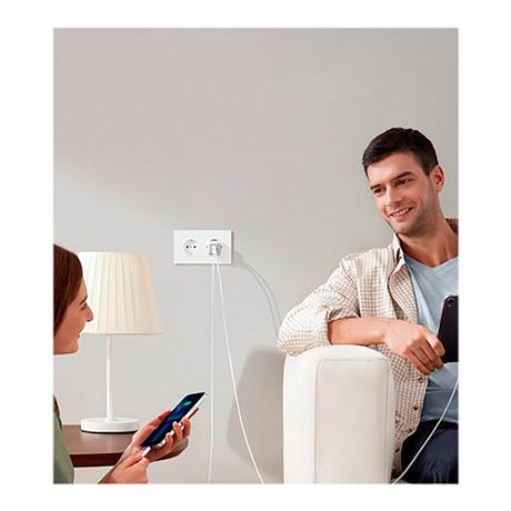 Anker 521 Vegglader 40W m. 2 x USB-C - Hvit