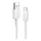 Anker 322 Nylon USB-C Kabel 15W / 1,8m - Hvit