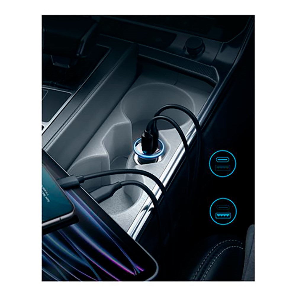 Anker 325 PD Billader 53W m. USB-C &amp; USB-A - Svart 