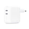 Original Apple Vegglader 35W m. 2 x USB-C - Hvit
