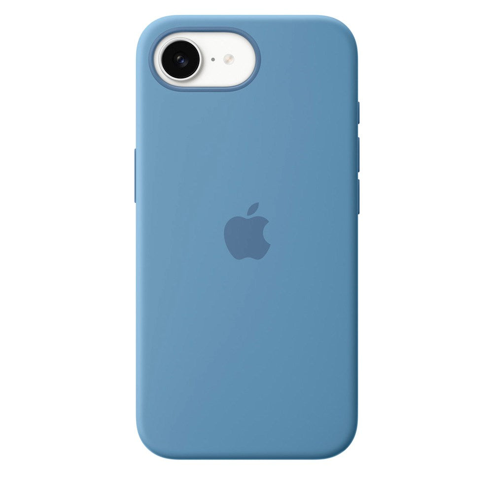 Original Apple iPhone 16e Silikone Bagside Cover - Winter Blue (MD3Q4ZM/A)