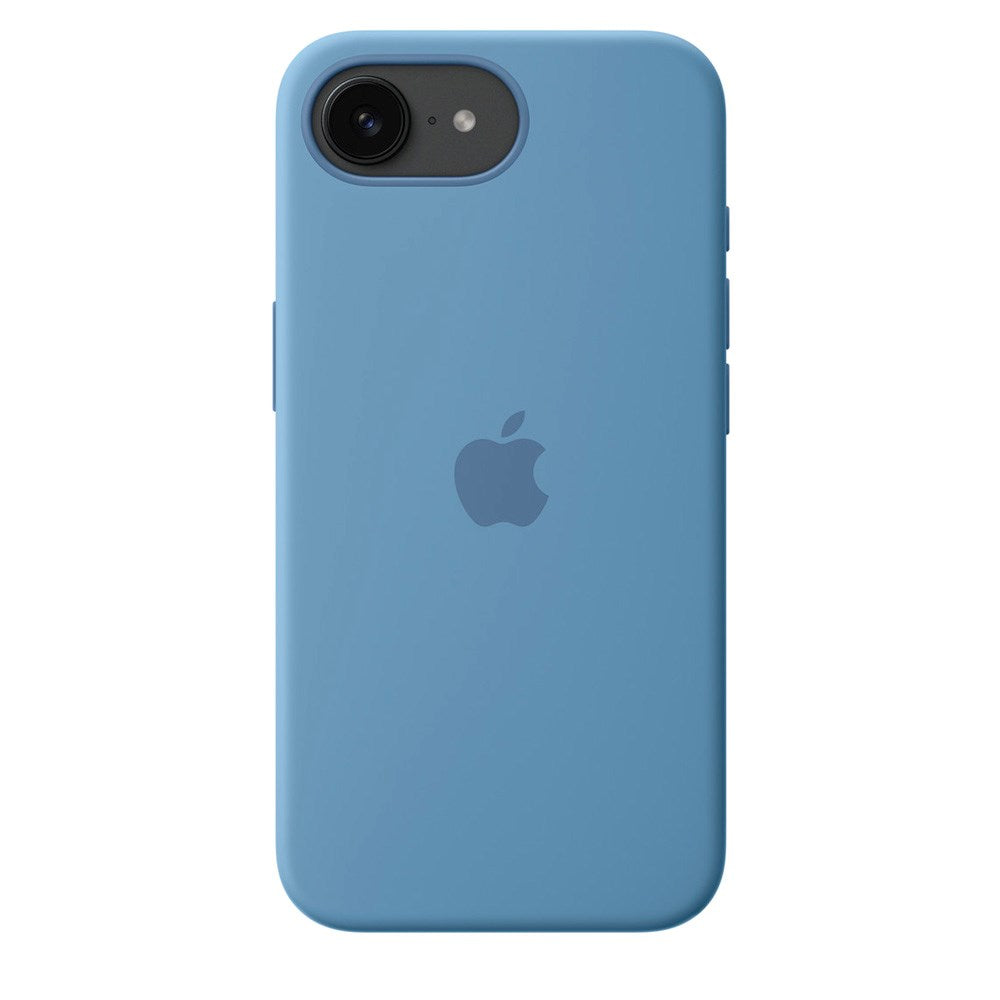 Original Apple iPhone 16e Silikone Bagside Cover - Winter Blue (MD3Q4ZM/A)