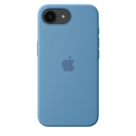 Original Apple iPhone 16e Silikone Bagside Cover - Winter Blue (MD3Q4ZM/A)