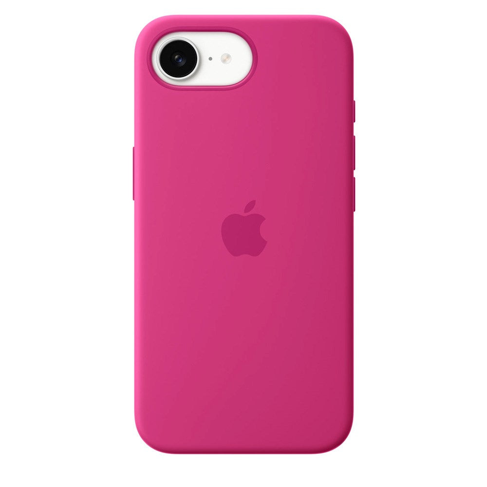 Original Apple iPhone 16e Silikone Bagside Cover - Fuchsia (MD3W4ZM/A)