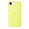 Original Apple iPhone 16e Silikone Bagside Cover - Neon Yellow (MGYW4ZM/A)