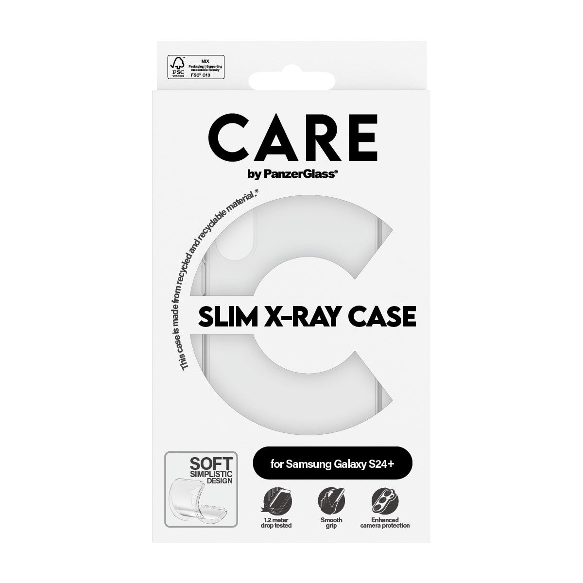 CARE by PanzerGlass Samsung Galaxy S24+ (Plus) FASHION X-Ray Soft Basic Bakdeksel - Gjennomsiktig