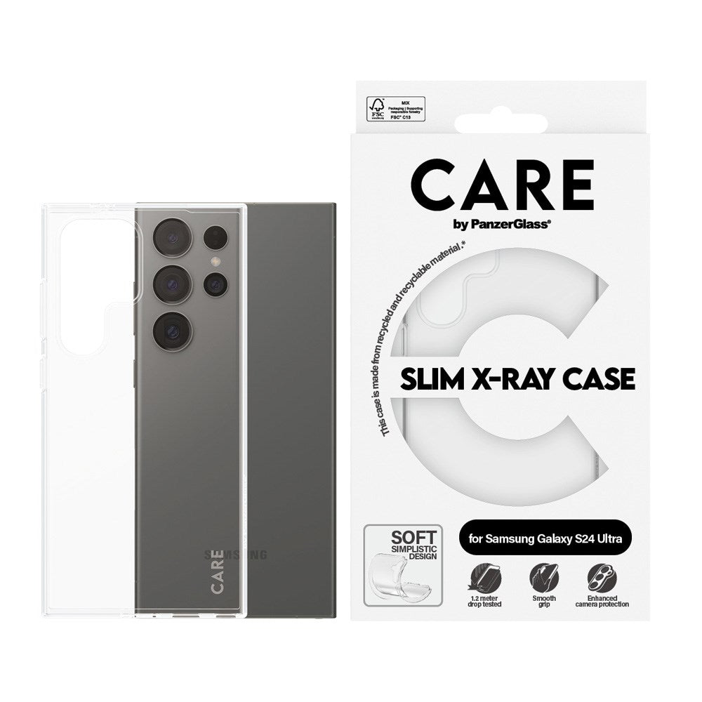 CARE by PanzerGlass Samsung Galaxy S24 Ultra FASHION X-Ray Soft Basic Bakdeksel - Gjennomsiktig