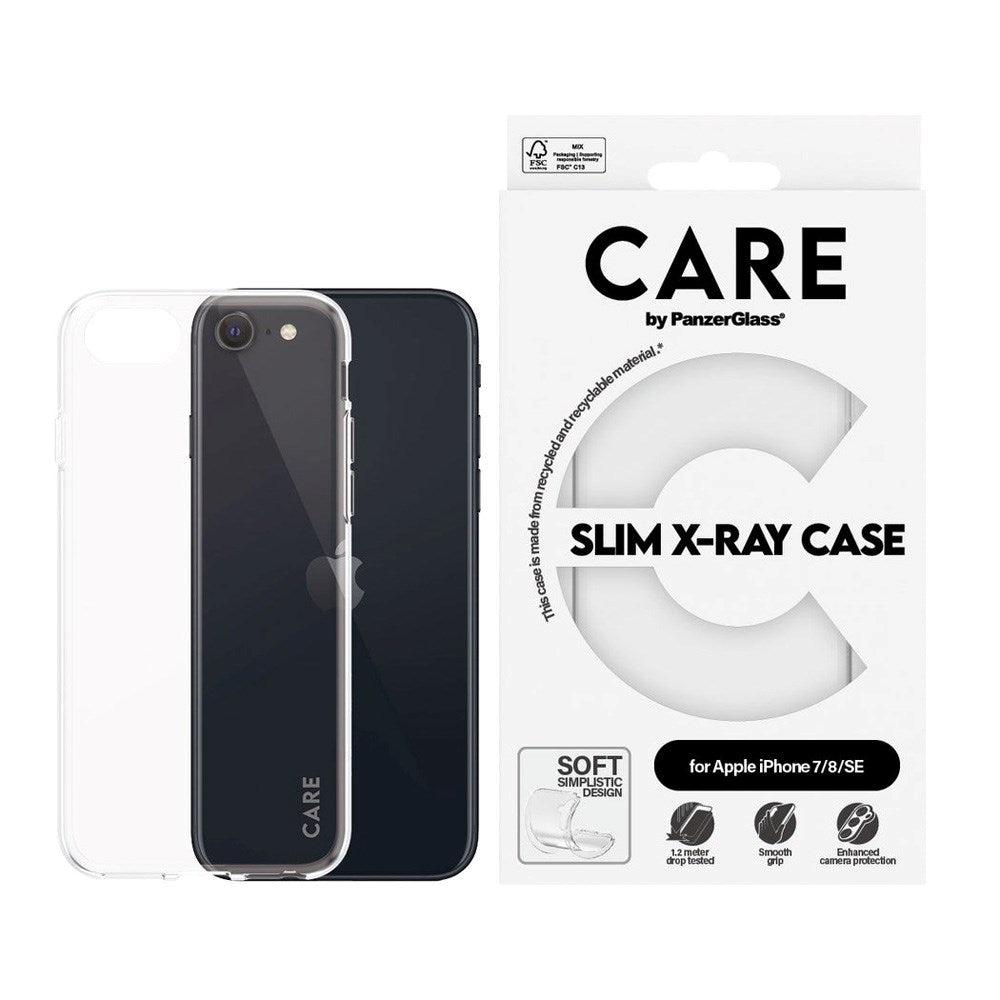 CARE by PanzerGlass iPhone SE (2020 / 2022) / 7 / 8 FASHION X-Ray Soft Basic Baksidedeksel - Gjennomsiktig