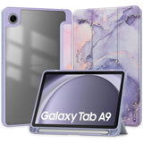 Samsung Galaxy Tab A9 Tech-Protect SC Hybrid Tri-fold deksel - fiolett marmor / gjennomsiktig