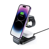 Tech-Protect QI-A28 3-i-1 15W trådløs lader - svart