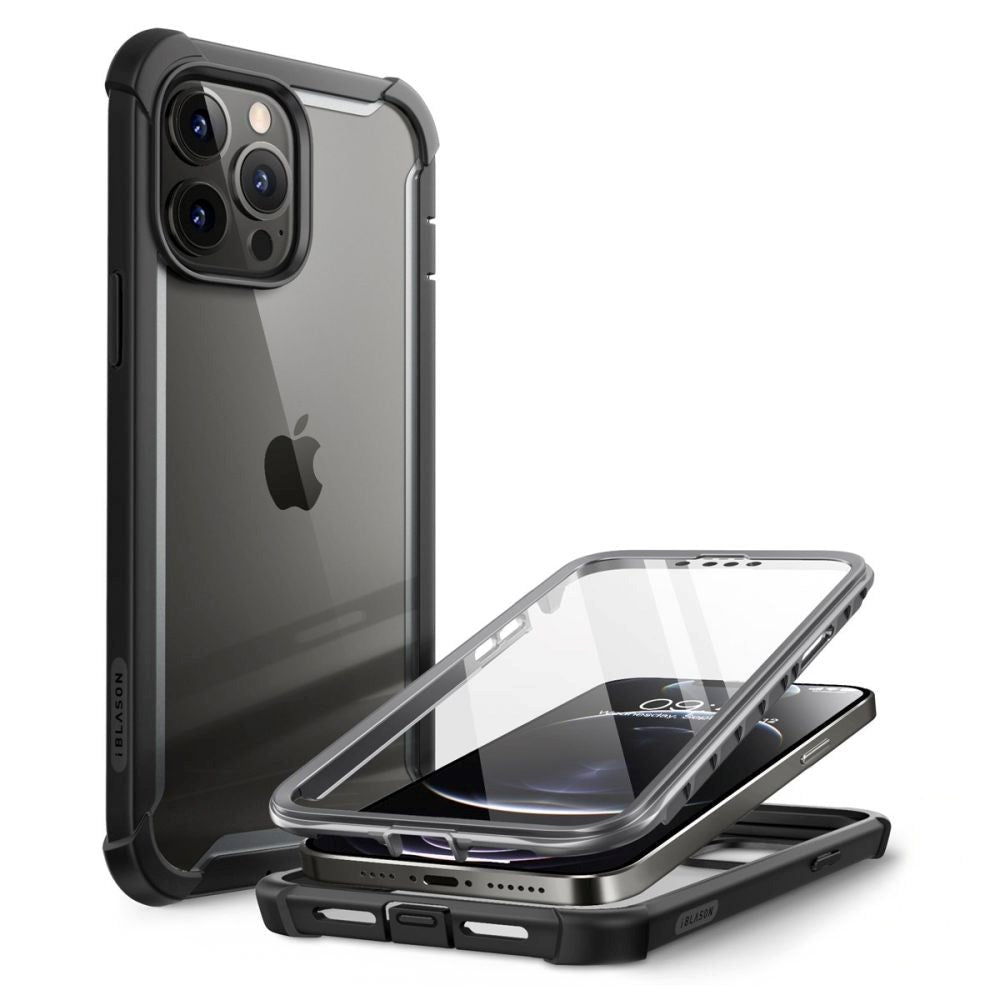 iPhone 13 Pro i-Blason Ares Bagside Cover m. Skærmbeskyttelse - Sort