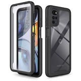 Motorola Moto G22 / E32 / E32s Tech-Protect DEFENSE360 Cover m. Skærmbeskyttelse - Gennemsigtig / Sort