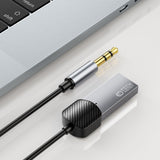 Tech-Protect Ultraboost USB til AUX-kabel m. Bluetooth - 1m - Grå