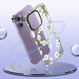 iPhone 15 Tech-Protect MagMood Bagside Cover - MagSafe Kompatibel - White Daisy