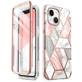 iPhone 14 / 13 i-Blason Cosmo Marble Bagside Cover m. Skærmbeskyttelse - Pink