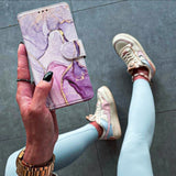 Samsung Galaxy A25 (5G) Tech-Protect Wallet Flip-deksel med. Lommebok og stativfunksjon - marmor