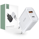 Tech-Protect Network 30W Vegglader m. 1 x USB-C og 1 x USB-A - Hvit