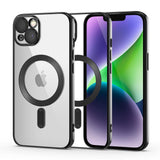 iPhone 14 Tech-Protect MagShine Bakdeksel - MagSafe-kompatibel - Gjennomsiktig / Svart