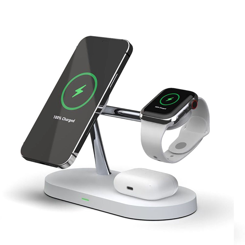 Tech-Protect A12 3-i-1 trådløs lader 15W - Hvit