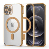 iPhone 12 Pro Tech-Protect MagShine Bakdeksel - MagSafe-kompatibel - Gjennomsiktig / Gull