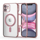 iPhone 11 Tech-Protect MagShine bakdeksel - MagSafe-kompatibel - Gjennomsiktig / Rose gull