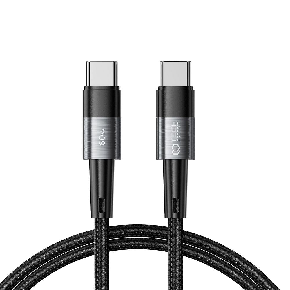 Tech-Protect Ultraboost USB-C til USB-C-kabel 60W/3A 1m - Svart