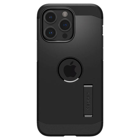 iPhone 15 Pro Max Spigen Tough Armor-deksel m. Stativ - MagSafe-kompatibel - Svart