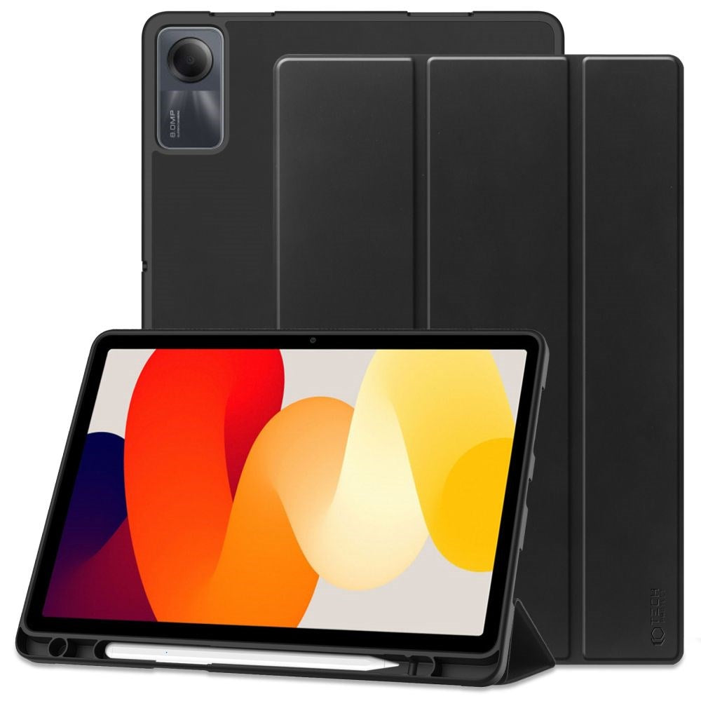 Xiaomi Redmi Pad SE Tech-Protect Smartcase-deksel m. Stylus pennholder - svart