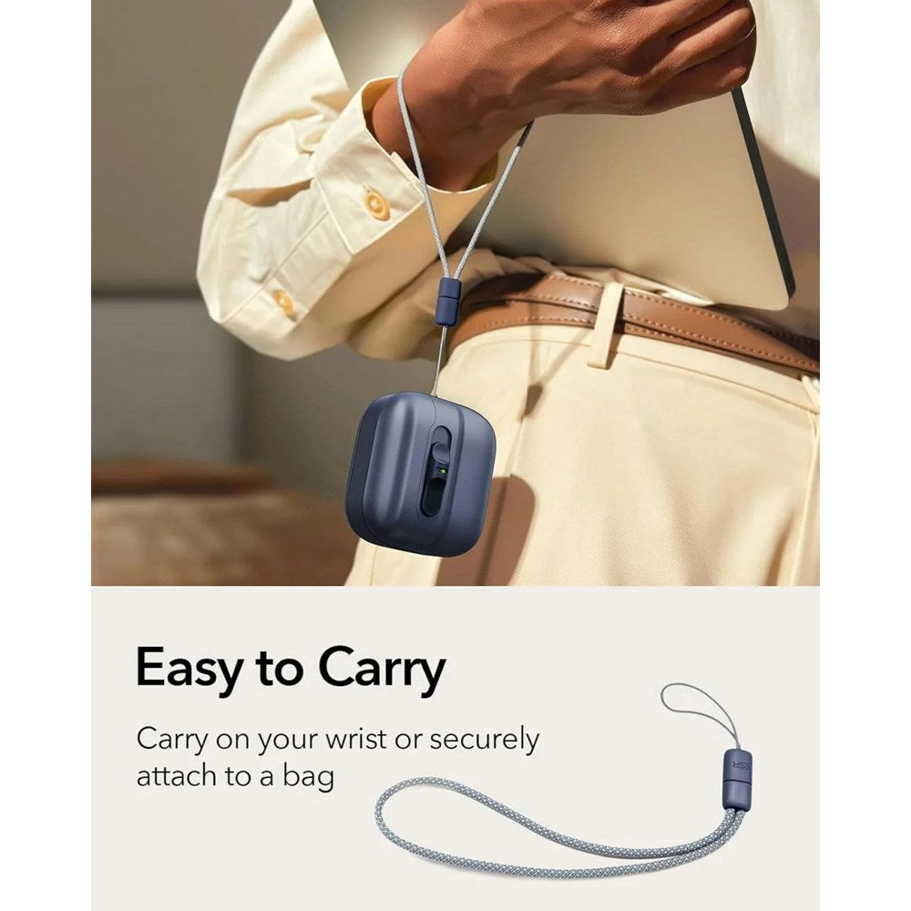 AirPods (4. generasjon) ESR HaloLock Pulse-deksel - MagSafe-kompatibel - Blå