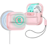 AirPods (4. generasjon) ESR HaloLock Pulse-veske - MagSafe-kompatibel - Rosa