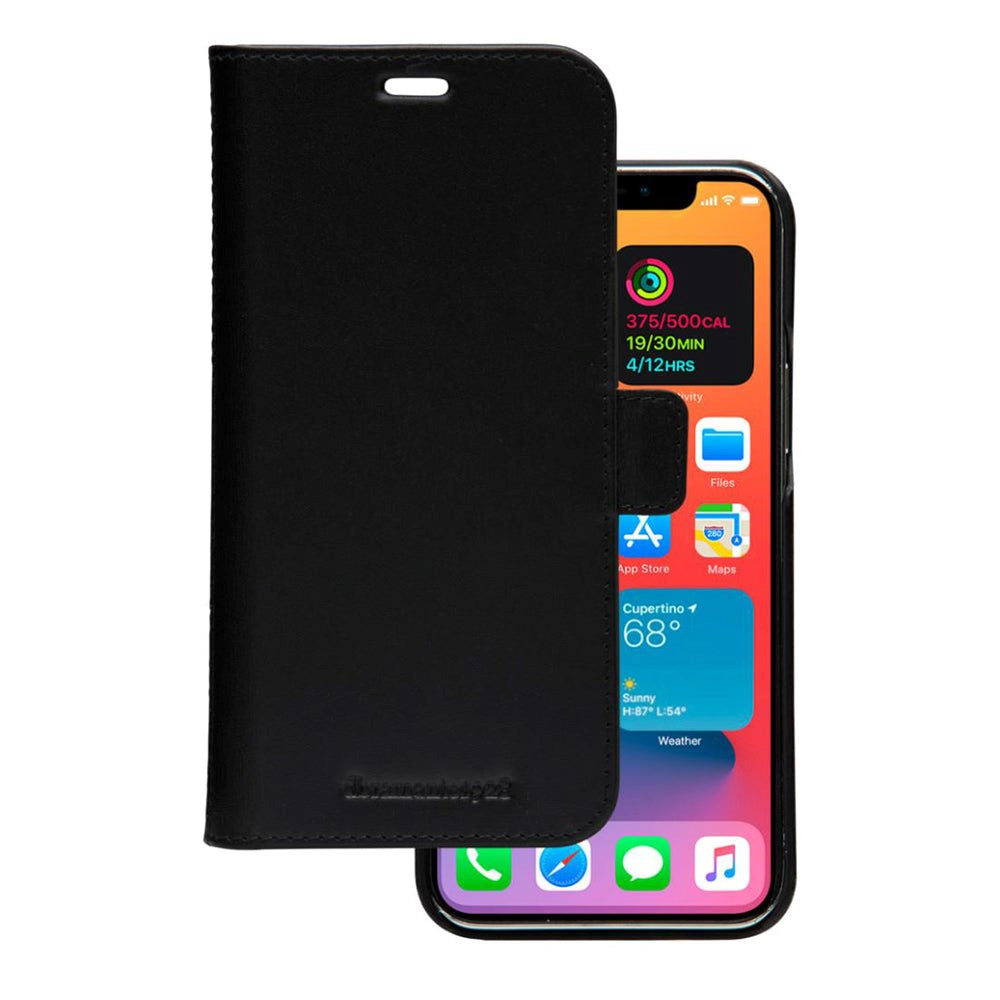 iPhone 12 Pro Max dbramante1928 Heather ekte skinn magnetdeksel m. Lommebok - Svart