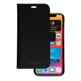 iPhone 12 Pro Max dbramante1928 Heather ekte skinn magnetdeksel m. Lommebok - Svart